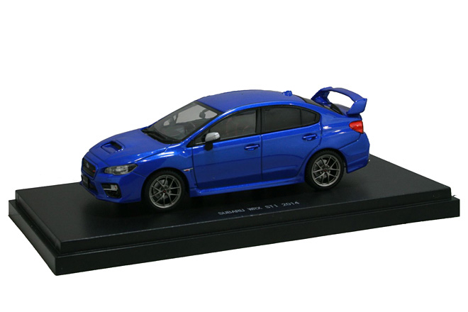 エブロ 1/43ダイキャスト スバルWRX STI 2014 WRブルー - AUTOCAR JAPAN