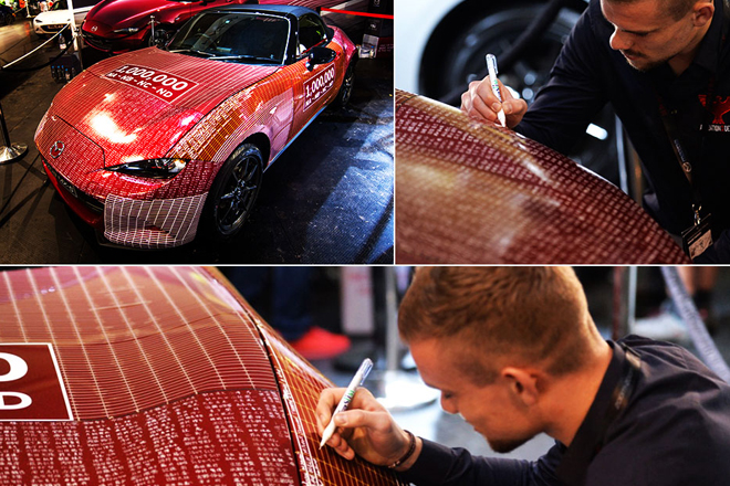 ロードスター「生産100万台達成記念車」帰還 「2017ひろしまフラワー