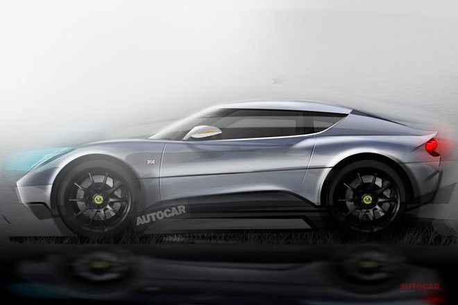 ロータスSUV AUTOCAR予想イラスト横