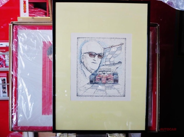 エンツォ・フェラーリ リトグラフ 直筆サイン入り 額装品 48cm×66cm 画像・写真 | エンツォ・フェラーリ リトグラフ／サイン入り／48cm
