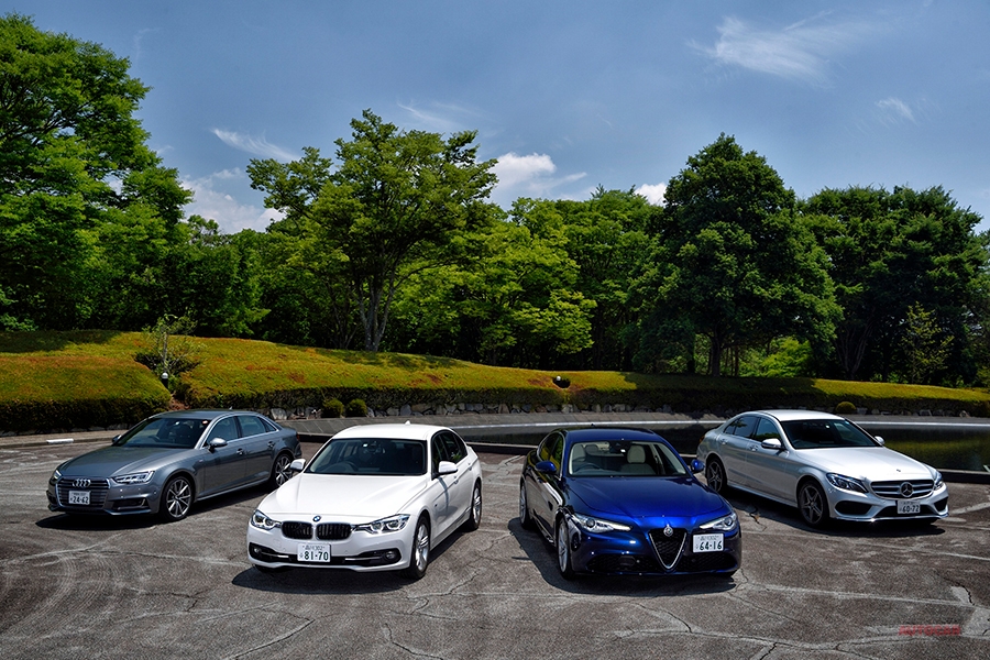 メルセデス ベンツc0 4マティック アヴァンギャルド アウディa4 2 0 Tfsi クアトロ スポーツ Bmw 318i アルファ ロメオ ジュリア スーパー Autocar Japan