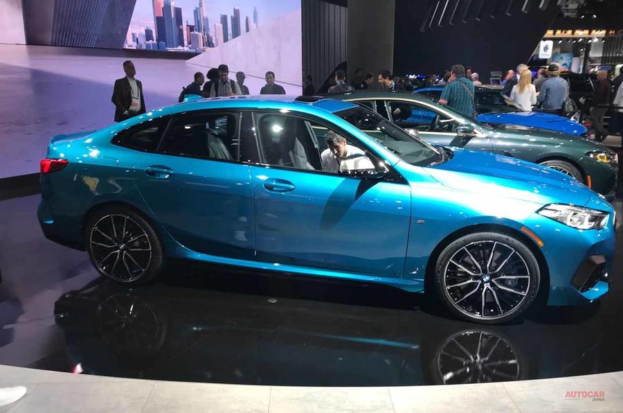 BMWの新型車、2シリーズ・グランクーペ（ロサンゼルス・モーターショーの会場で撮影）。