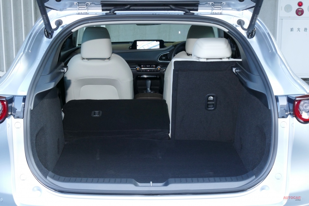 定員乗車でもグローバルサイズのベビーカーと荷物が積める荷室。