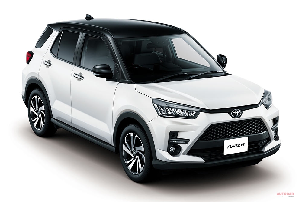 トヨタ・ライズ。ヴィッツ（今のヤリス）やルーミーといったコンパクトカーからの乗り替えと、RAV4やヴォクシーのような上級車種からのダウンサイジングがあるという。