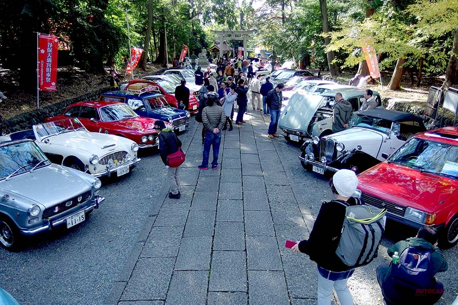 旧車 0台集合 谷保天満宮旧車祭19 日本の自動車文化の発祥地 クラシックカー集結 Autocar Japan