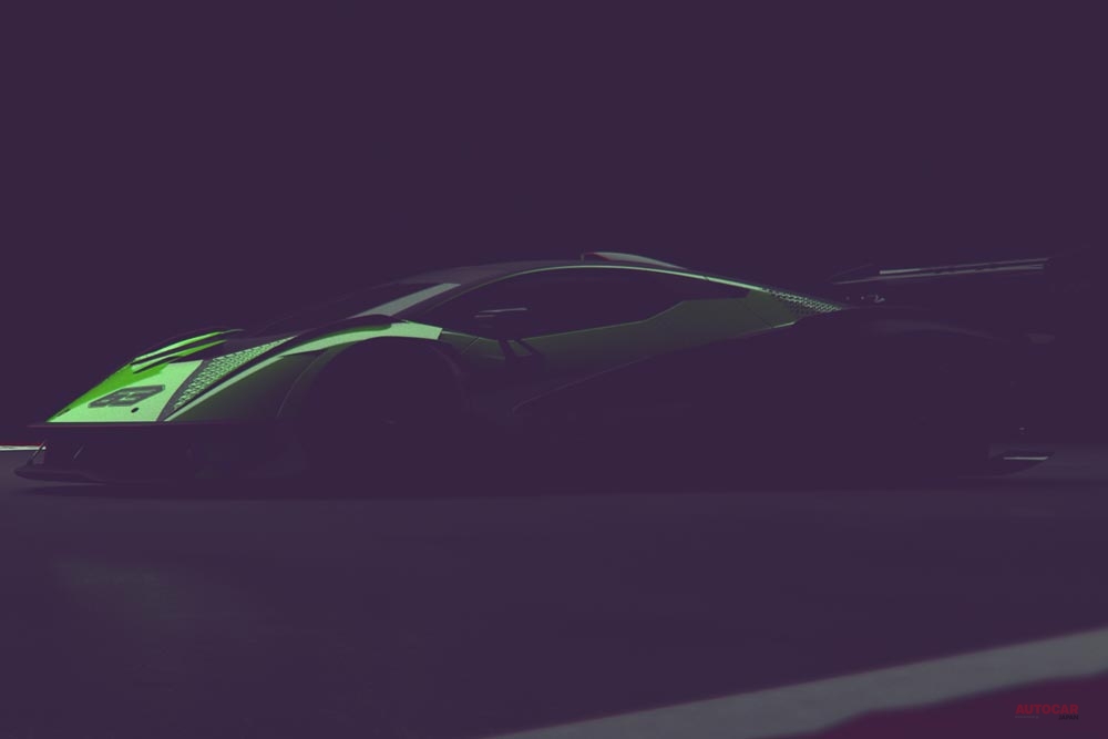 ランボルギーニ・スクアドラ・コルセが公開している新ハイパーカーの予告画像