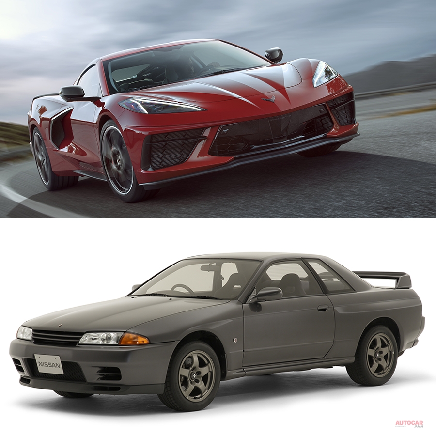 新型コルベットに対し、R32/R33/R34 GT-Rの中古モデルが競合として有力だと筆者（桃田健史）