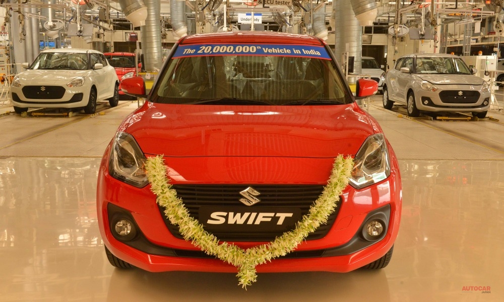 2018年、スズキはインドにおける四輪車の累計生産2000万台を達成している。