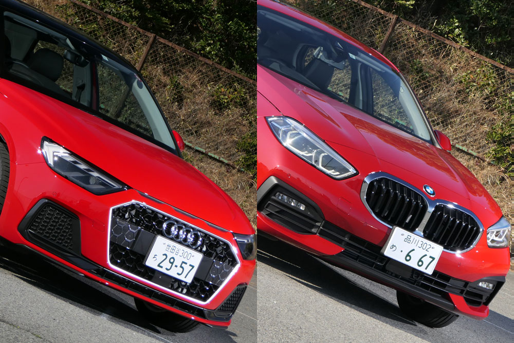 新型アウディA1シリーズから「35 TFSI」を。新型1シリーズは118iを選んで乗り比べ。1.5Lエンジン＋7速DCTという2台は、どんな違いがあるだろう。