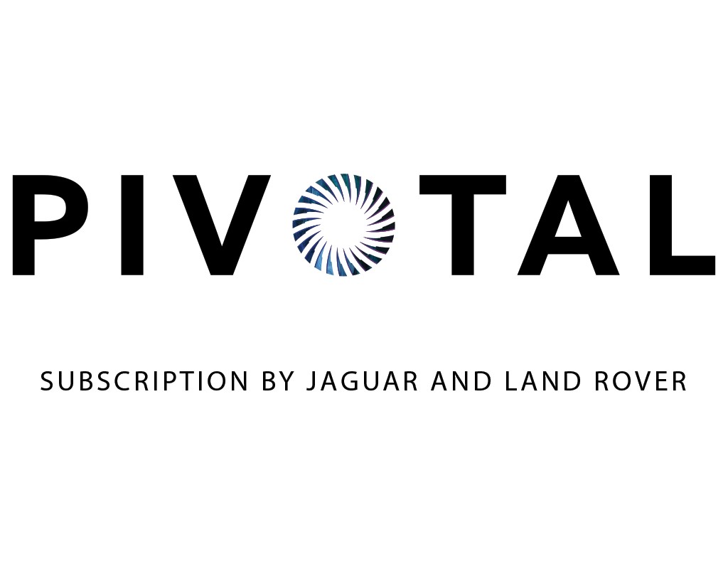 ジャガー・ランドローバーが発表した、定額での新車乗り換えができるサブスクリプションモデルサービス「PIVOTAL」のロゴ。