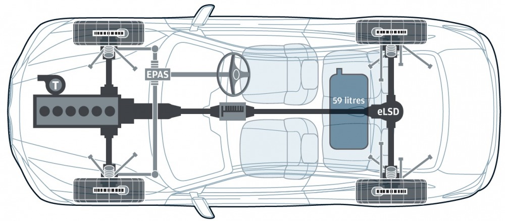 BMWの伝統通り、直6フロント縦置きの後輪駆動ベースとなる4シリーズ。M440i xドライブの前後重量配分は実測54：46と、ややフロント寄りだった。
