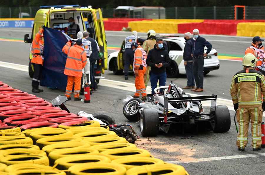 8月27日、Wシリーズ予選で発生したクラッシュ