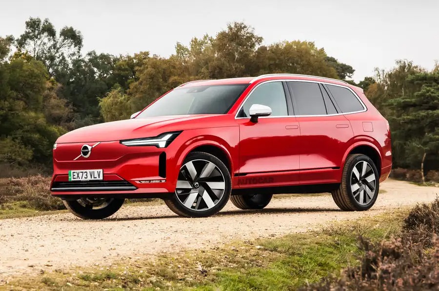 ボルボはEV専用モデルとして、XC90に相当する大型SUVを投入する。（画像は予想レンダリングCG）