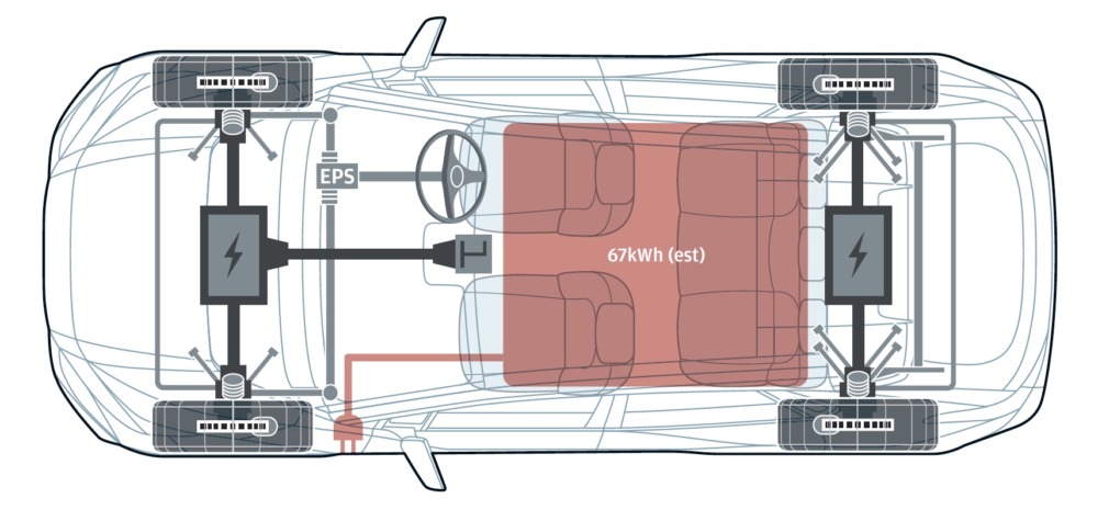 bZ4Xはスバル・ソルテラとともに、トヨタが新規EV専用プラットフォームのe-TNGAを使用する最初のモデルだ。テスト車は2モーターの四輪駆動。前後重量配分は、実測54：46だった。