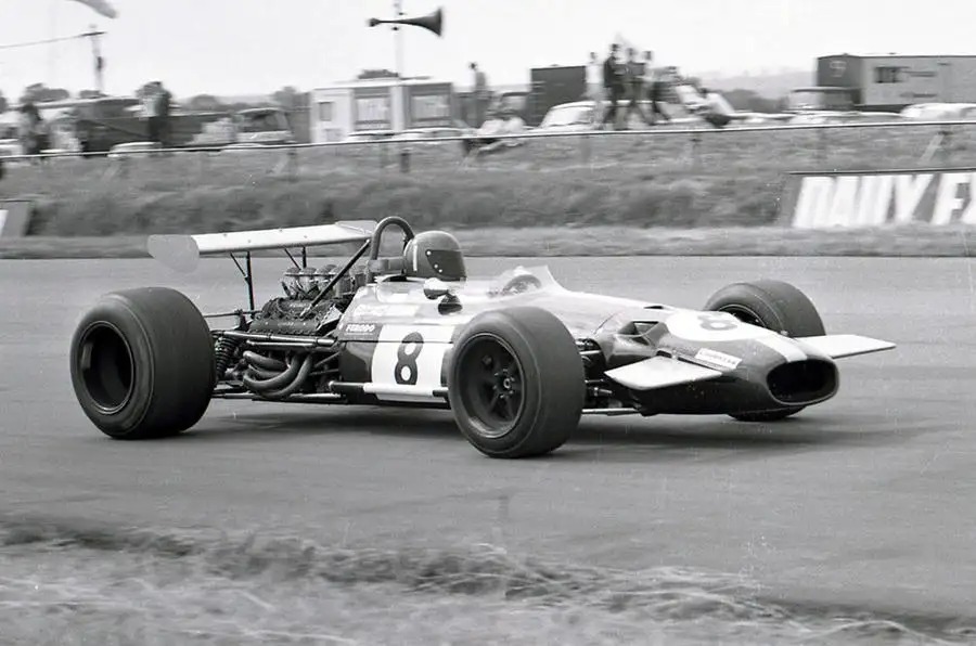 1969年シルバーストンGPで、マトラ・フォードのマシンで優勝したジャッキー・スチュワート