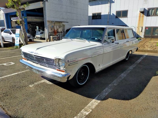 シボレー・ノバ・ワゴン 1962年、足まわりオーバーホール後、4輪