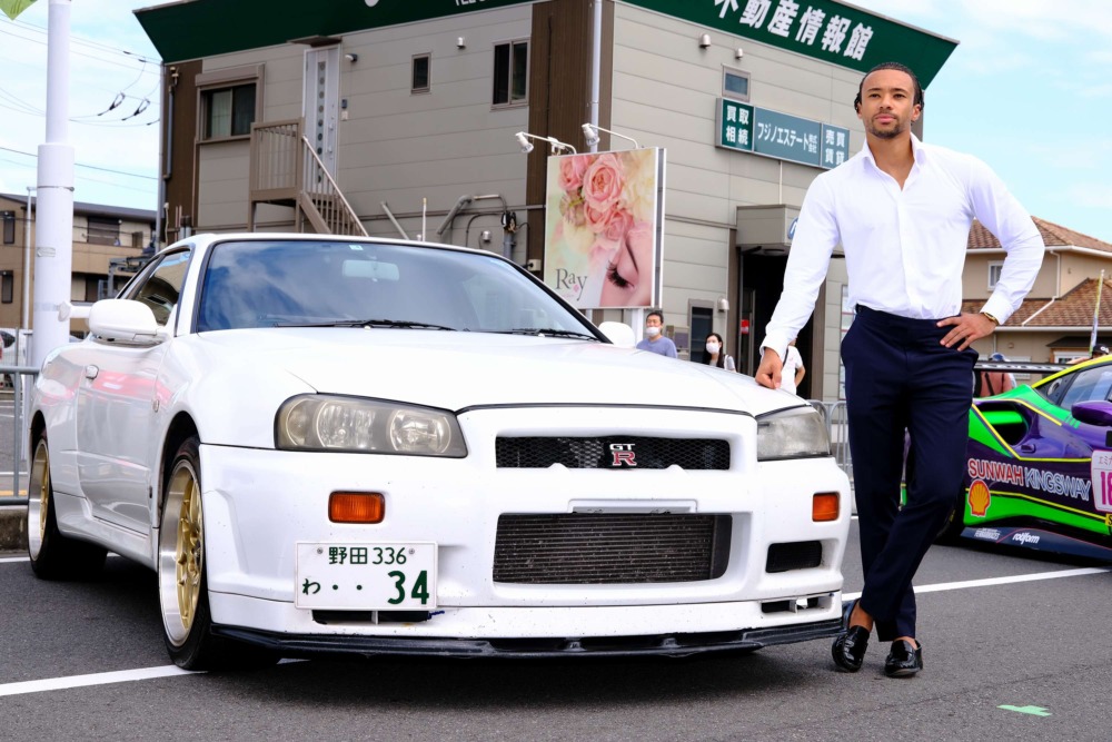 ヤン・マーデンボロー氏と「おもしろレンタカー」の34GT-R