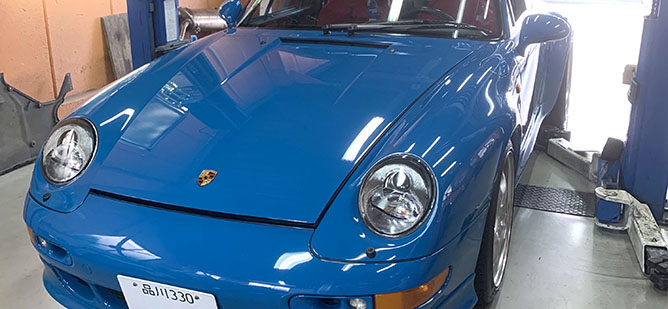 ポルシェ 993の車検整備 マフラーエンドの修正も | スペシャルショップ