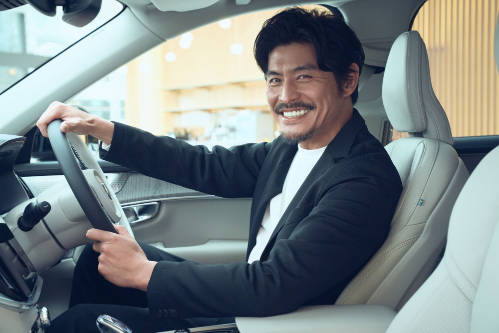 この日は、俳優の坂口憲二さんがXC90のアンバサダーに就任したと発表（会場ではVTR出演）。