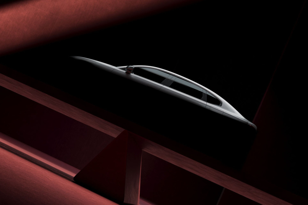 新型ボルボ ES90のティーザー画像