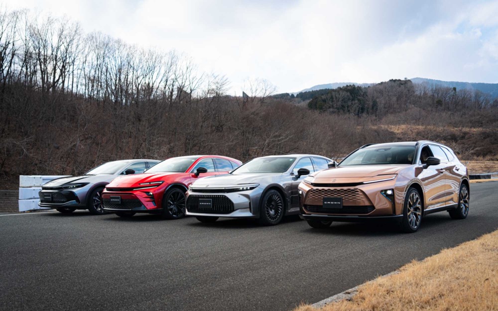 4車種が揃ったクラウン・シリーズ。今後はどのような車種が出るのか、非常に興味深い。
