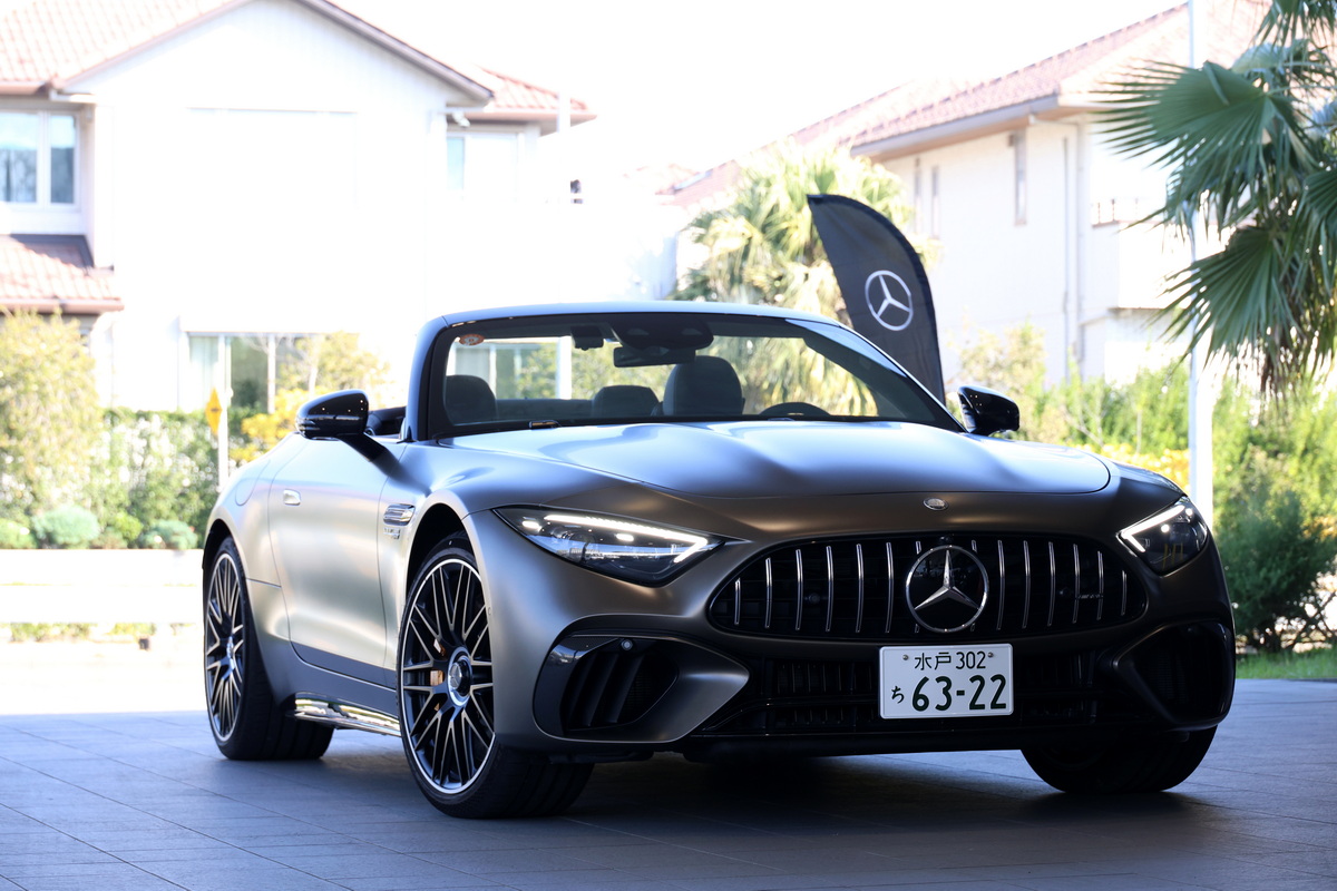 取材車となった『メルセデスAMG SL63 S Eパフォーマンス』。