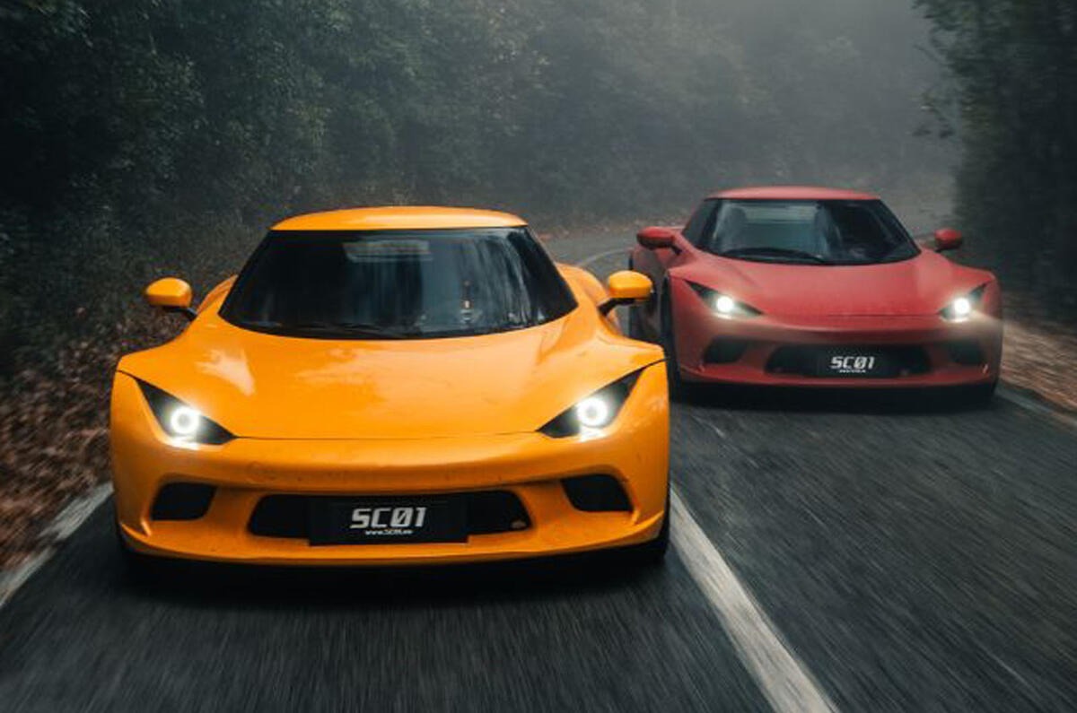 『JMEV』が開発した軽量電動スポーツカー『SC01』。