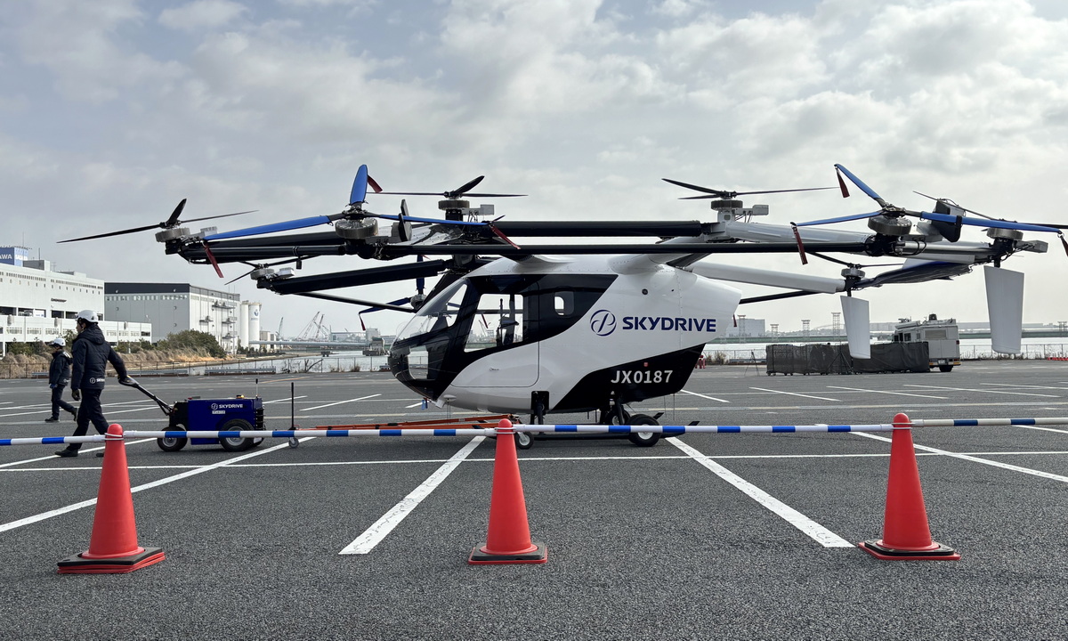 2月24日、スカイドライブが東京ビッグサイトの隣接地を起点にデモフライトを実施。