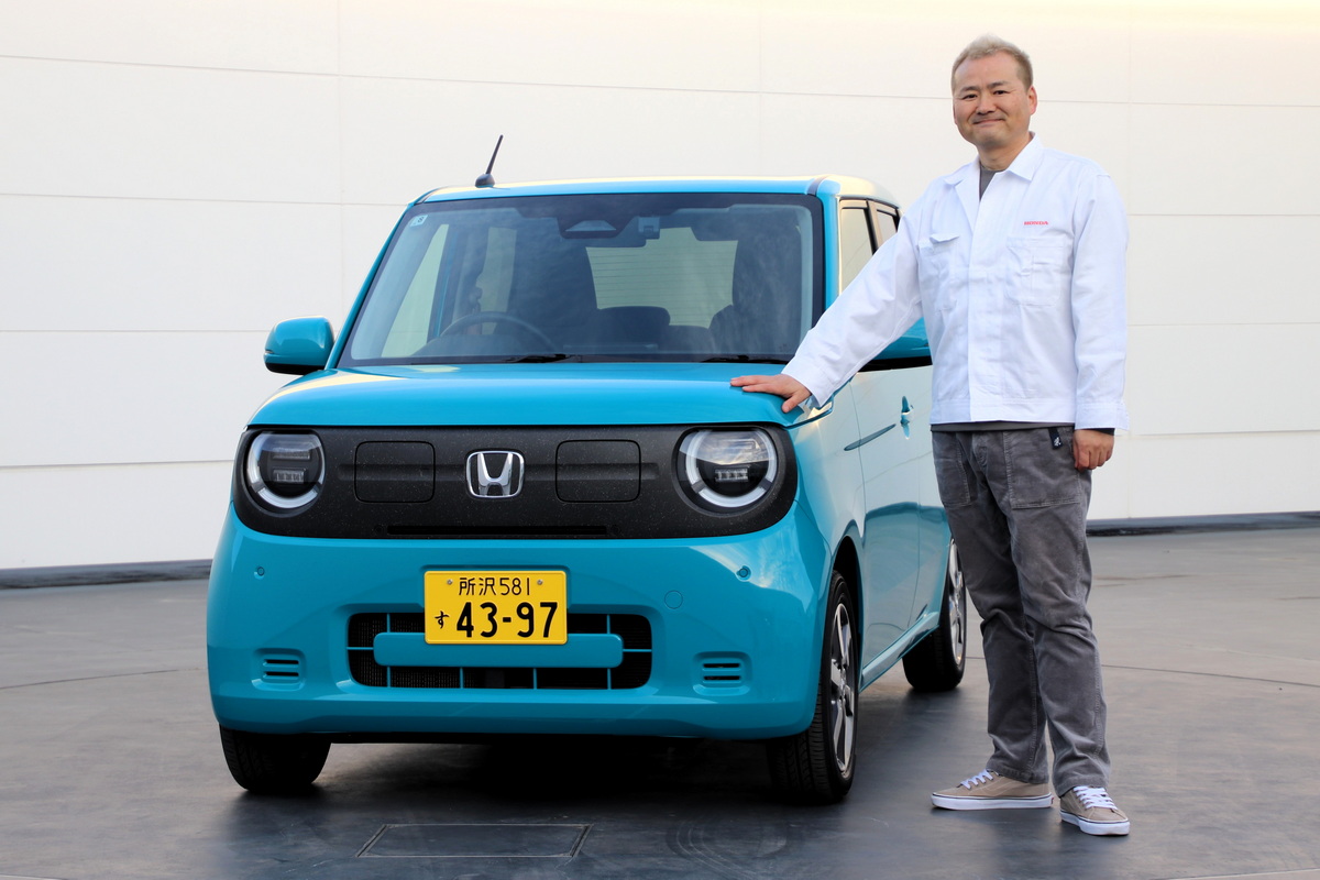 N-ONE e:のエクステリアデザインを担当した奥本敏之さん。