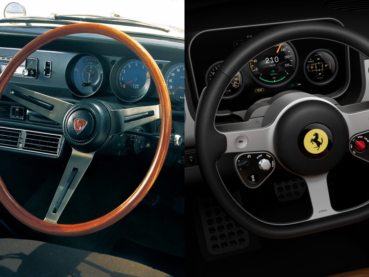 話題なのはフェラーリ・ルーチェ(右)ですが、本稿はマツダ・ルーチェ(左)が主役です。