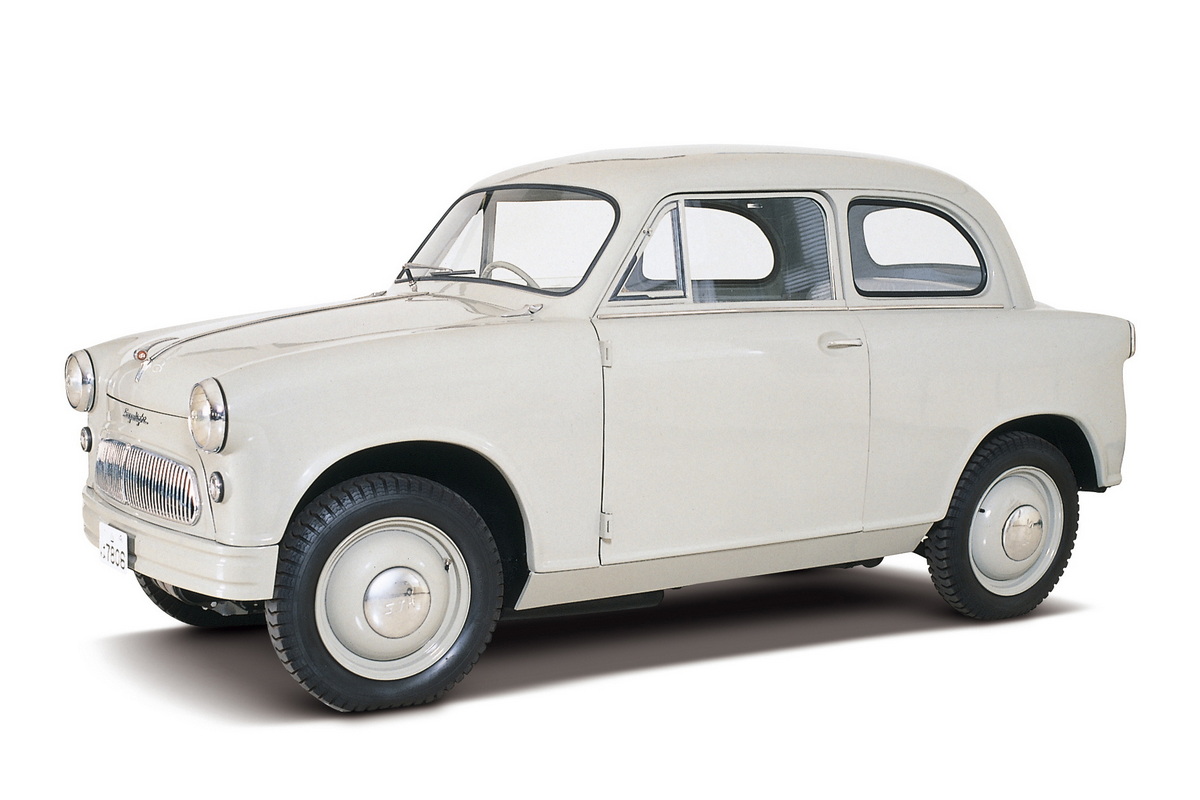 1955年に発売された日本初の量産軽自動車、『スズライトSS』。