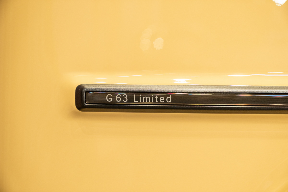 サイドストリップラインに施されている『G 63 Limited』のレタリング。