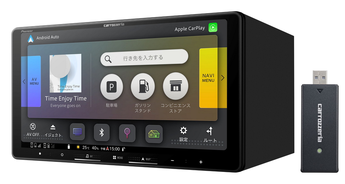 9型インダッシュスタイルでネットワークスティックを付属したAVIC-RQ723-DC。
