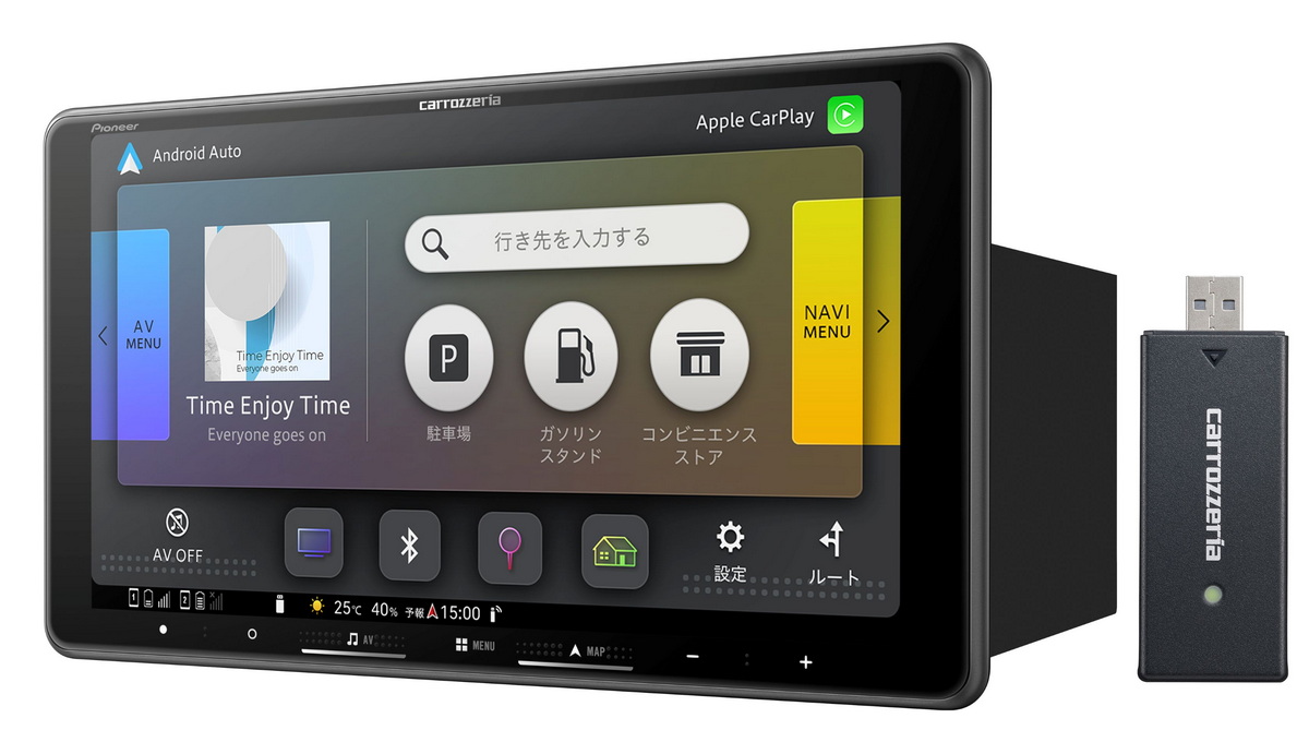 9型フローティングスタイルでネットワークスティックを付属したAVIC-RF723-DC。