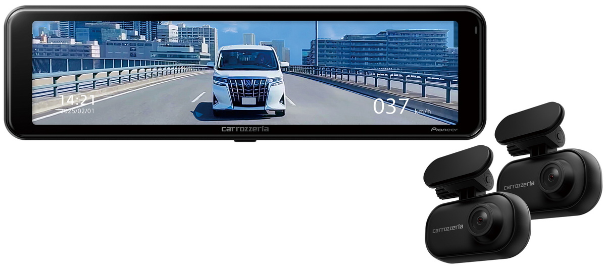 車両前後の状況をWQHDの高画質で記録できるVREC-MS700D II。暗所に強いSONY製CMOSセンサー・STARVIS2を採用する。