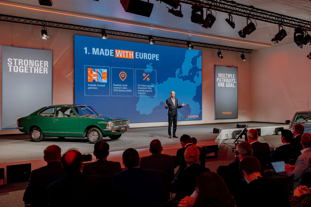 トヨタは『Made with Europe』を掲げ、欧州企業との連携強化を進める。