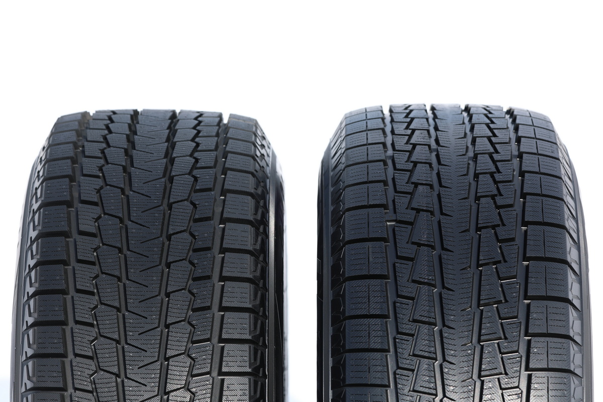 先代となるアイスガードSUV G075(左)よりもトレッド幅を広くデザイン。
